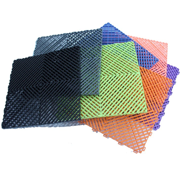 Pp Car Wash Splicing Grid Grille Interlocking Garage Floor Carwash Grating Mats Anti Slip Removable Car Detailing Tiles